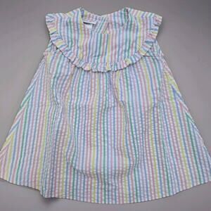 Girls Size18m Jessica Ann Multicolored Dress Pastel Spring Easter Rainbow Preppy